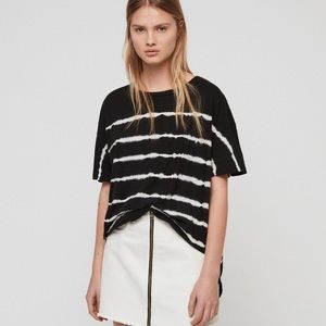 All saints tie dye striped Cori tee